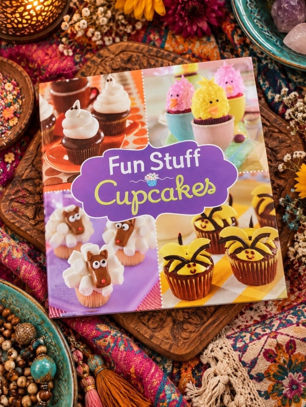 4/$15 Fun Stuff Cupcakes Cookbook Hardcover Baking Recipes Kids Birthday Party